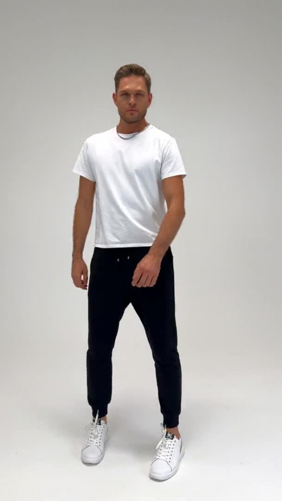 Брюки спортивные (футер 3-х нитка петля) черные